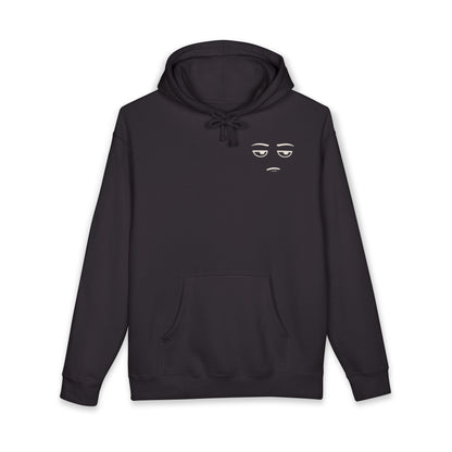 Hoodie — Minimalist Black Pullover Snark Face