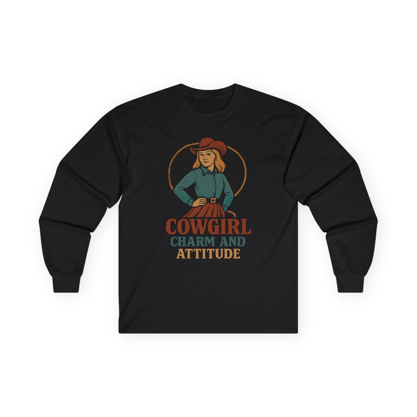Cowgirl Charm and Attitude Long Sleeve Tee